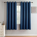 IGEMAEVE Navy Blue Blackout Curtains 72 Inch Length 2 Panels Set, Grommet by IGEMAEVE