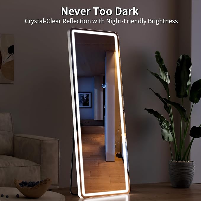 Koonmi LED Full Length Mirror, Lighted Floor Mirrors - Image 6