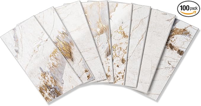 StyloVue 100 Pieces Peel and Stick Backsplash by StyloVue