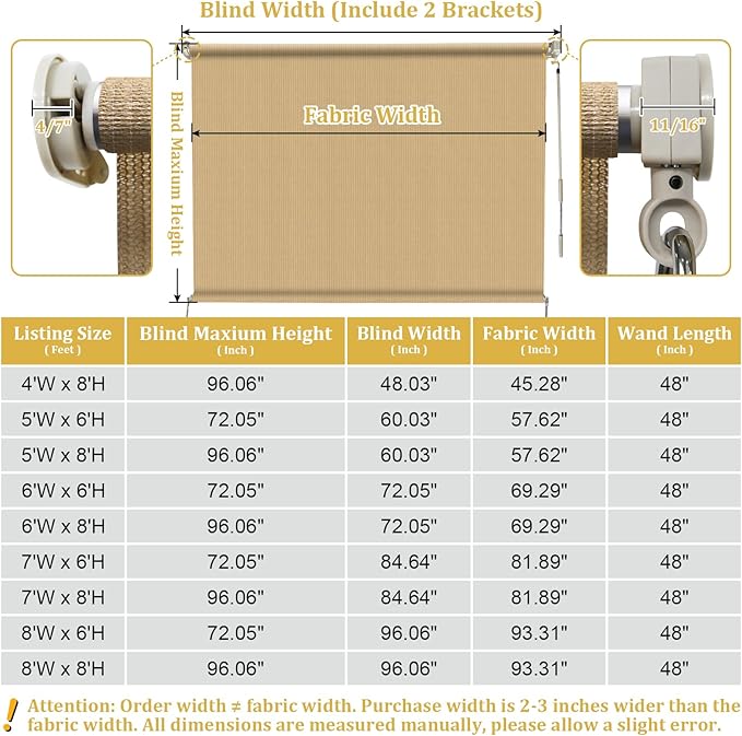 Shade&Beyond Outdoor Roller Shades - Image 9
