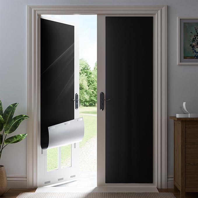 25" W x 78" L 100% Blackout Curtains, Total Darkness No-Drill Black Out Window by ZELMINE
