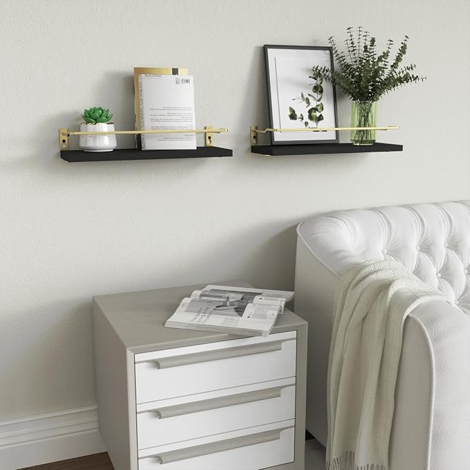 RICHER HOUSE Bathroom Floating Wall Shelf Set of 2 - Image 7