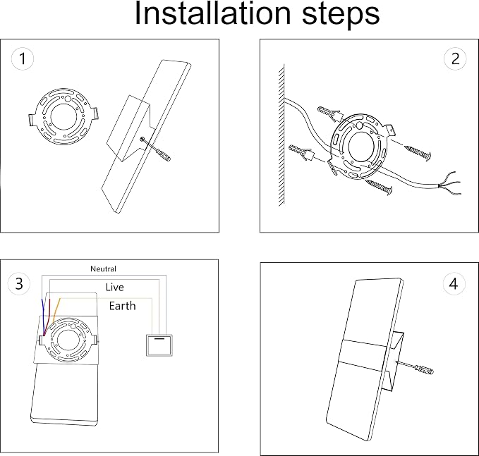 KICAAO Modern Wall Sconces, Led Wall Light 10w, Wall Sconce Up Downlight - Image 7