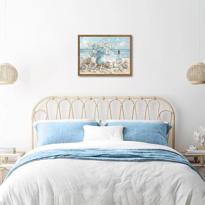 Framed Beach Canvas Wall Art, Ocean - Image 5