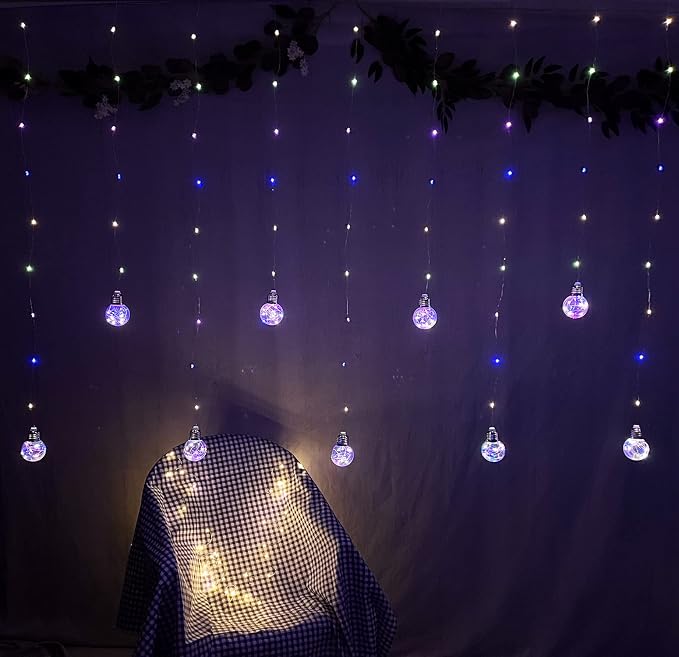 YOLIGHT Wishing Ball Curtain Lights 200 LED Window Curtain String Light - Image 9