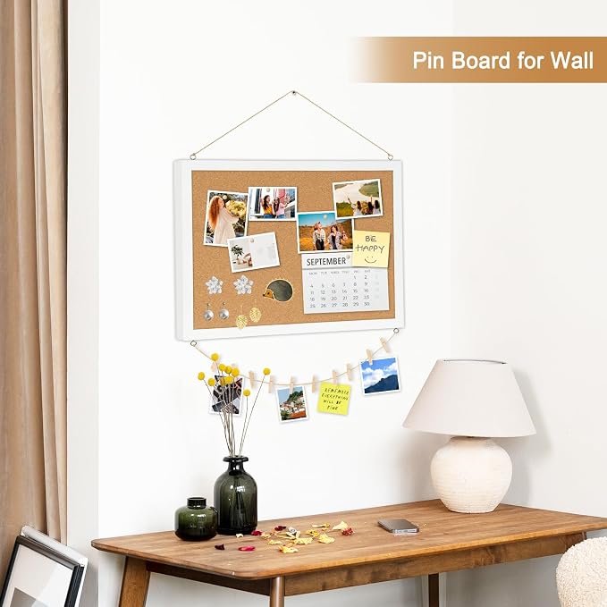 Double-Sided Cork Board for Wall, Picture Display Vision Board Corkboards for - Image 7
