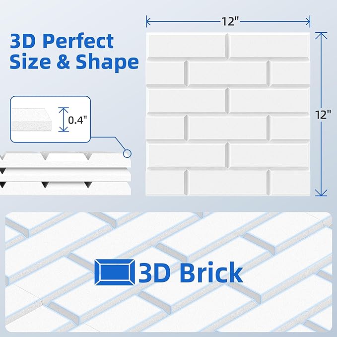 20 Pack Acoustic Panels with Self Adhesive, Soundproof Wall Panels, Brick Sound - Image 6