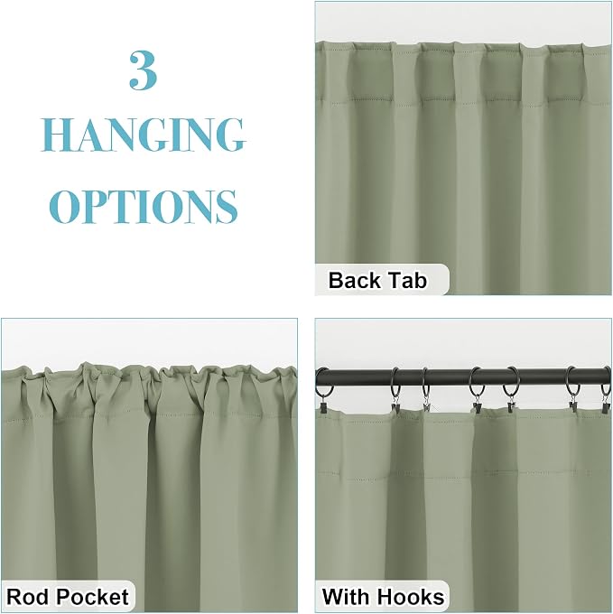 RYB HOME Blackout Curtains for Bedroom, Window Shades Thermal Insulating - Image 2
