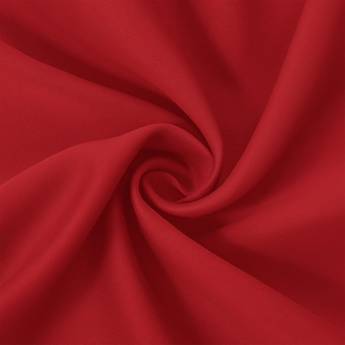 LEMOMO Blackout Curtains 66 x 84 inch/Bright Red Curtains Set of 2 - Image 5