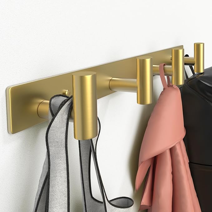 Wall Mounted Coat Rack-4 Hooks, Heavy Duty Stainless Steel Wall Hooks - Image 6