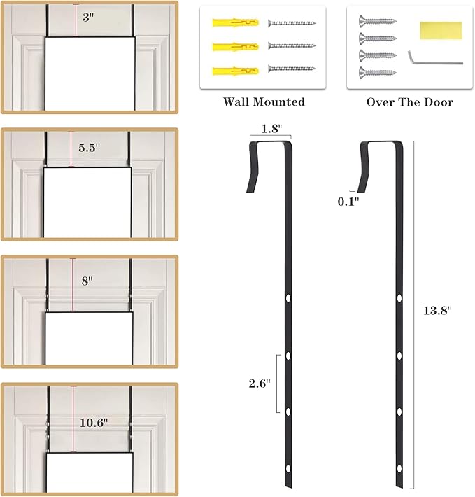 Full Length Door Mirror 14x48, Metal Frame - Image 8