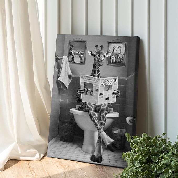 DIHSIEG Inspirational Canvas Wall Art funny bathroom wall art Print Poster - Image 7