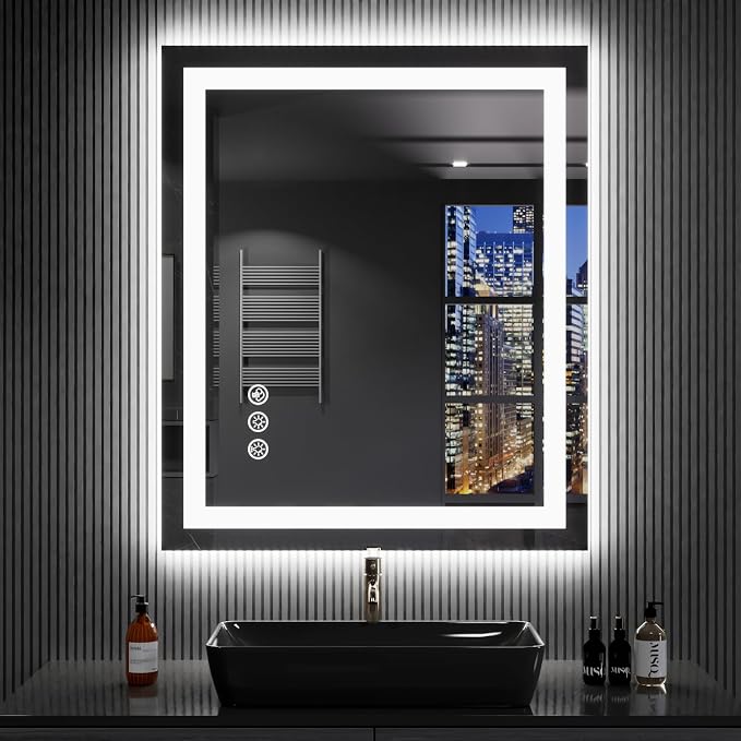 LOAAO 30"X36" LED Bathroom Mirror by LOAAO