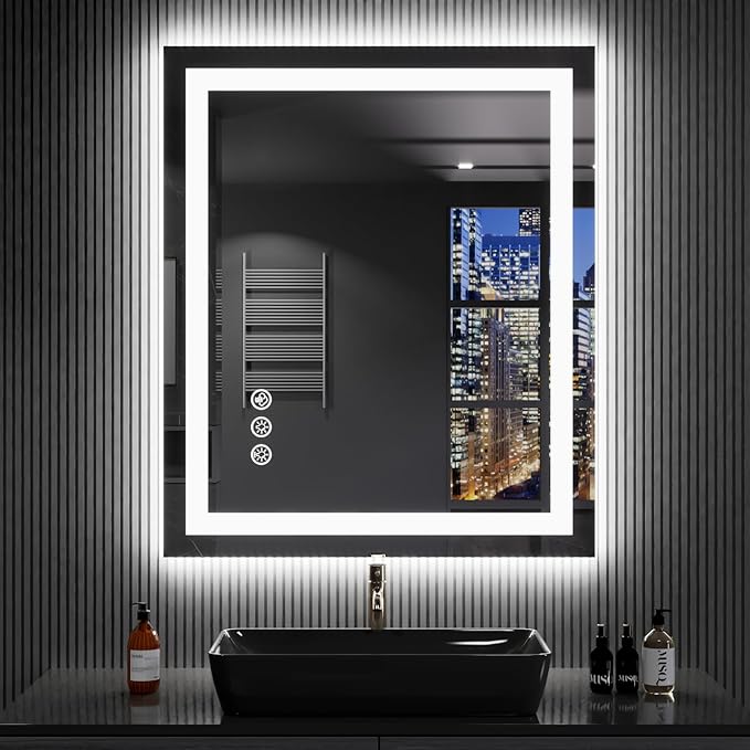LOAAO 24"X32" LED Bathroom Mirror by LOAAO