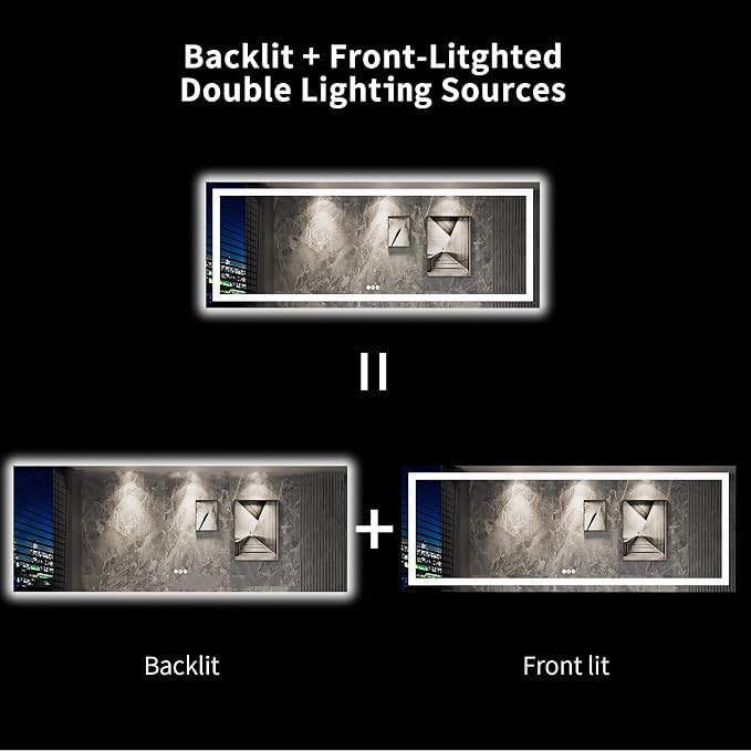 LOAAO 96X36 LED Bathroom Mirror - Image 6
