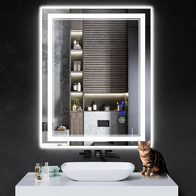 38"x30" LED Bathroom Mirror by INFINIGLASS