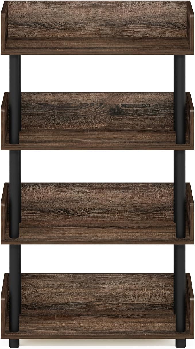 Furinno TURN-N-TUBE 4-Tier Display Shelf, Storage Shelves, Book Shelf, Open - Image 6