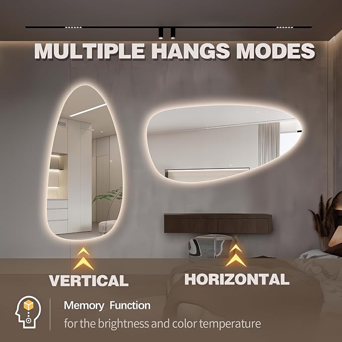 Led Full Body Mirror, Frameless Hanging Dressing Mirrors - Image 7