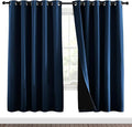 NICETOWN Moroccan Blue Full Shade Curtain Panels, Pair of Energy Smart & Noise by NICETOWN