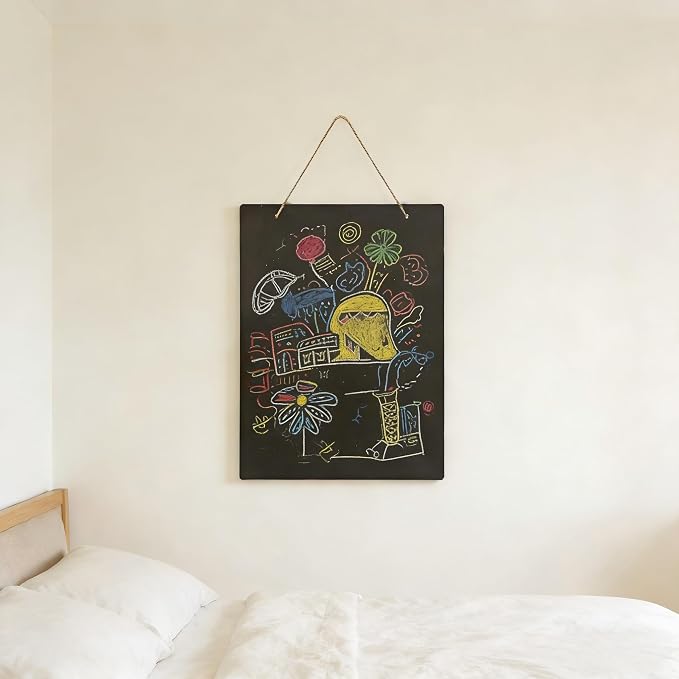 Hanging Chalkboard 12x16 Inch Double-Sided Chalkboard Sign Decorative - Image 5