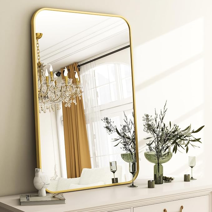 Easly 20 x 28 Inch Bathroom Mirror, Rounded Rectangular Vanity Mirror - Image 3