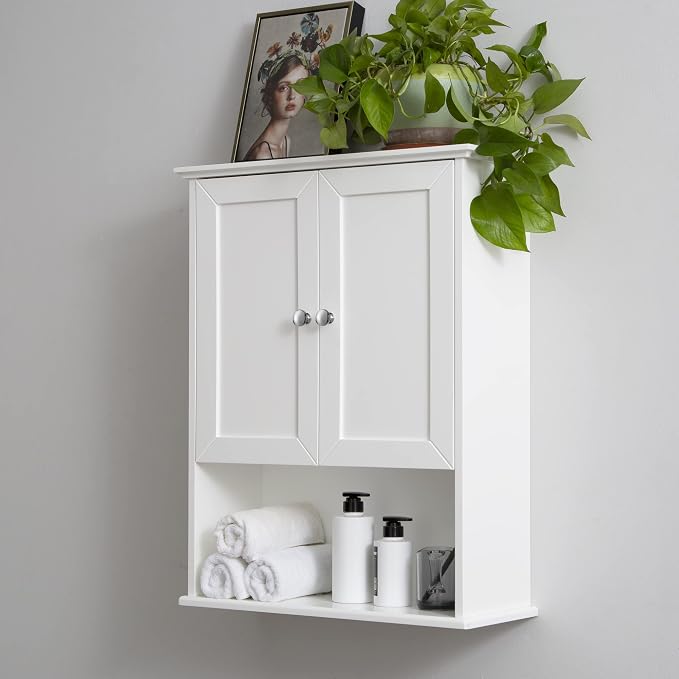 VANIRROR White Bathroom Wall Cabinet Over The Toilet Storage Cabinet, 24x30 - Image 7