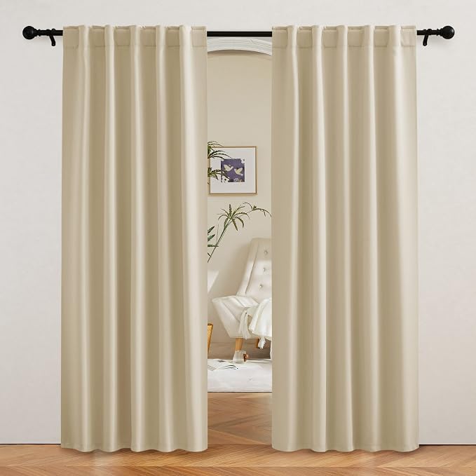 RYB HOME Blackout Curtains for Living Room, Privacy Thermal Insulating Window by RYBHOME
