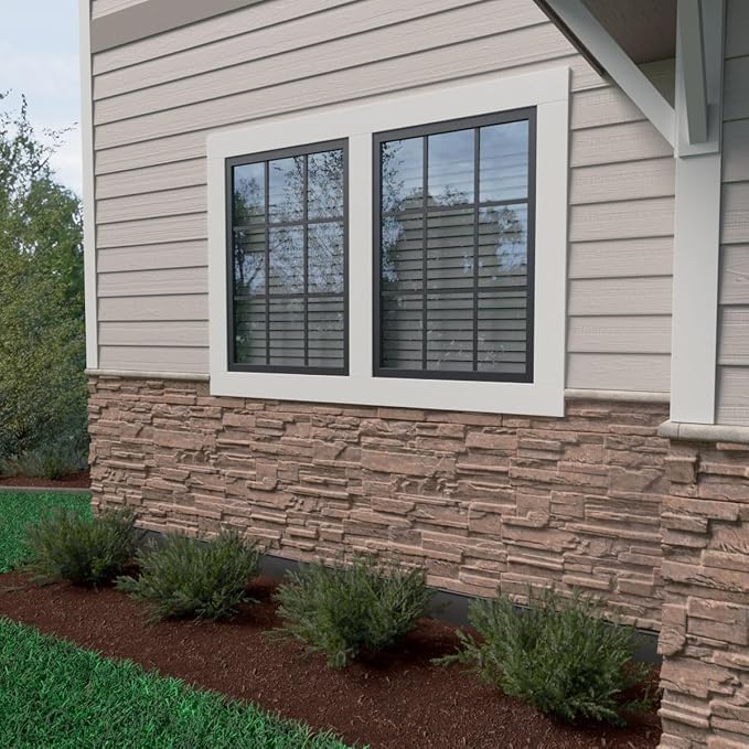 EverStone Cascade Faux Stone Panel, 48 5/8"W x 24 3/4"H x 1 1/4"D, Mount Vernon - Image 10
