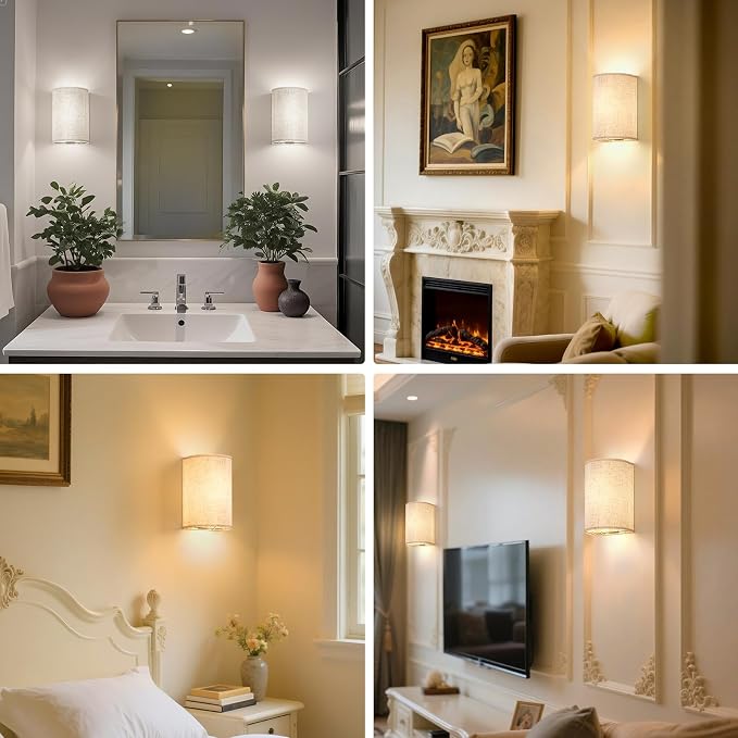 OCATO Battery Operated Wall Sconce: Wireless Wall Sconces Set of Two Magnetic - Image 8
