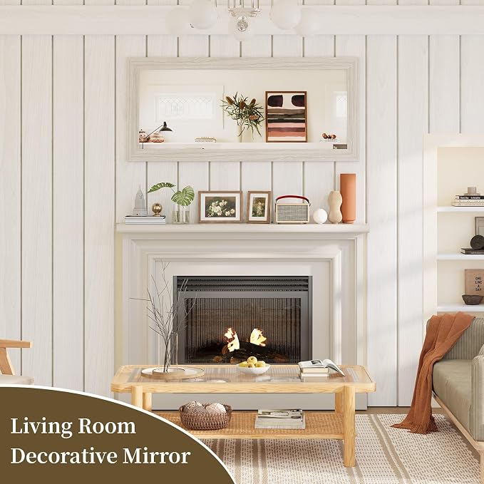 Syndra Modern Full Length Mirror Wood Frame, 65x24'' Large Floor Mirror - Image 7