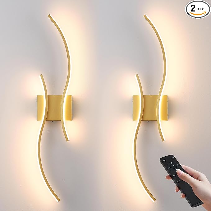 Battery Operated Wall Sconces Set of Two by KARTOOSH