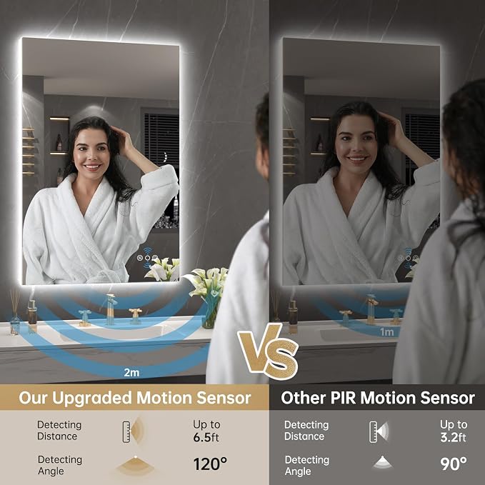LOVESPEJO 24"x36" Backlit Mirror Bathroom, LED Bathroom Mirror - Image 3