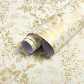 Erfoni 16.9" x118" Boho Floral Peel and Stick Wallpaper Yellow Brown Flower by Erfoni