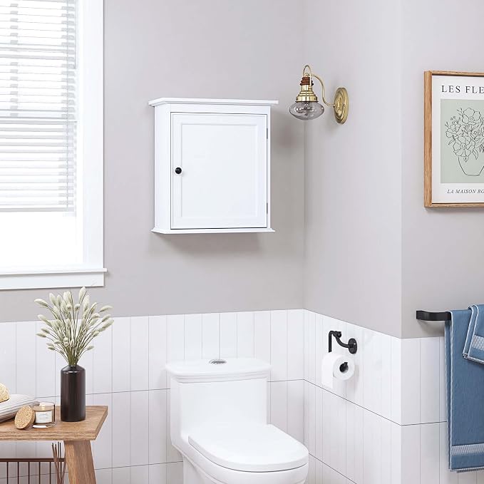 Spirich Small Bathroom Wall Cabinet, Wall Mounted Storage Cabinet, Medicine - Image 4