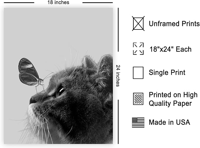Poster Master Butterfly on Cat Print - Image 2