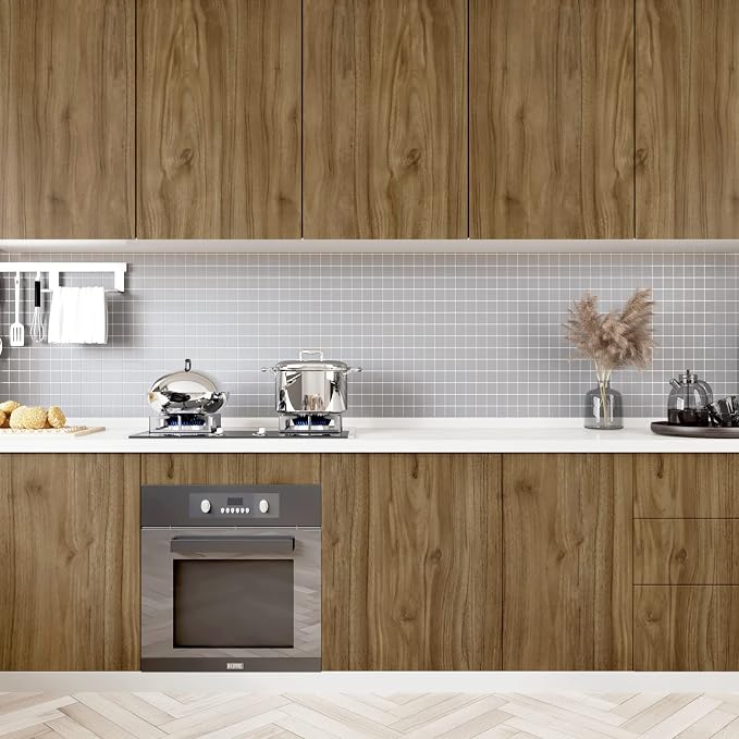WESTICK Brown Wood Contact Paper Waterproof Kitchen Countertop Peel and Stick - Image 7