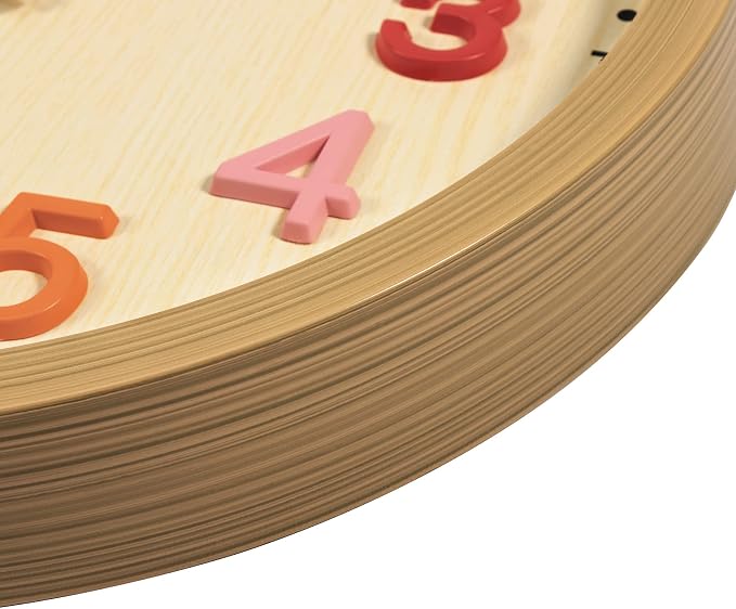 Foxtop Silent Kids Wall Clock Non-Ticking Battery Operated Colorful Childrens - Image 6