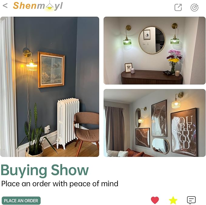 Shenmoyl Vintage Wall Sconce Wall Lamp - Image 5