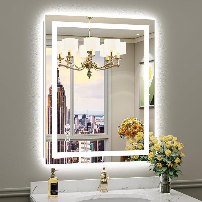 Briivue 28x36 Inch LED Bathroom Mirror by Briivuemodernmirrors