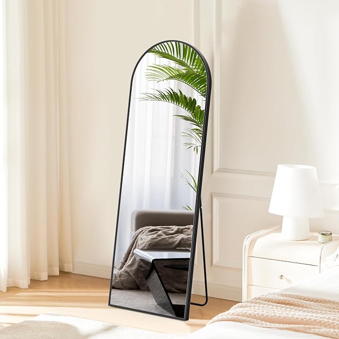 Sweetcrispy 59"x16" Arched Full Length Mirror, Leaning or Standing Full Body - Image 3