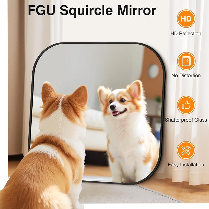 Bathroom Mirror for Wall, HD Reflection Shatterproof Square Mirror for Living - Image 4