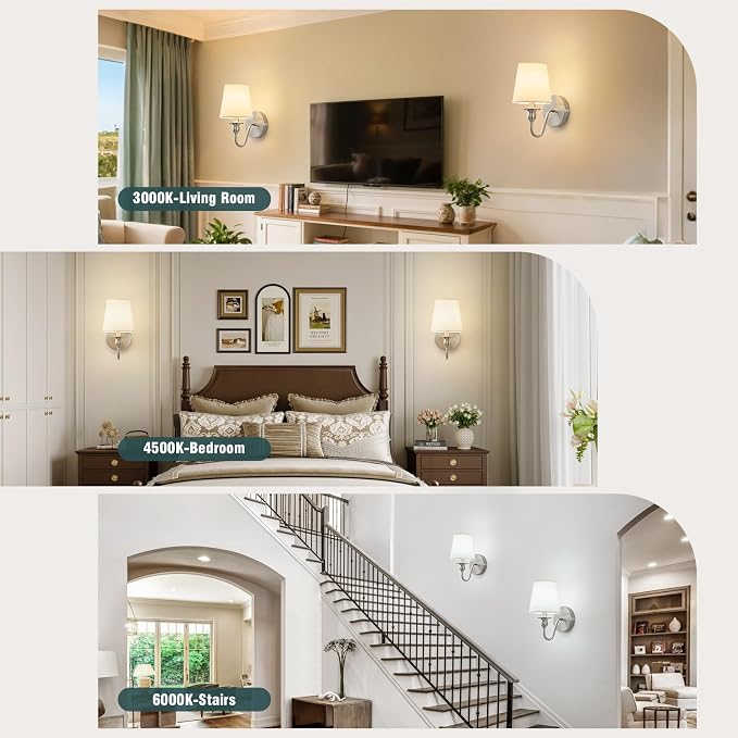Battery Operated Wall Sconces set of Two, Rechargeable Wall Sconce - Image 9