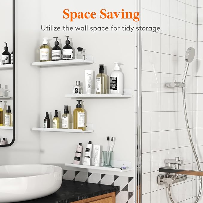 Lifewit Floating Shelves for Bathroom, Acrylic Wall Organizer for Perfume - Image 6