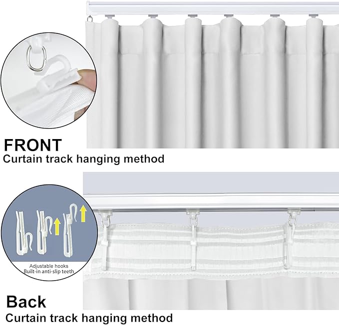 Room Divider Blackout Curtain Track Curtains Wall Dividers Panels Screen - Image 5