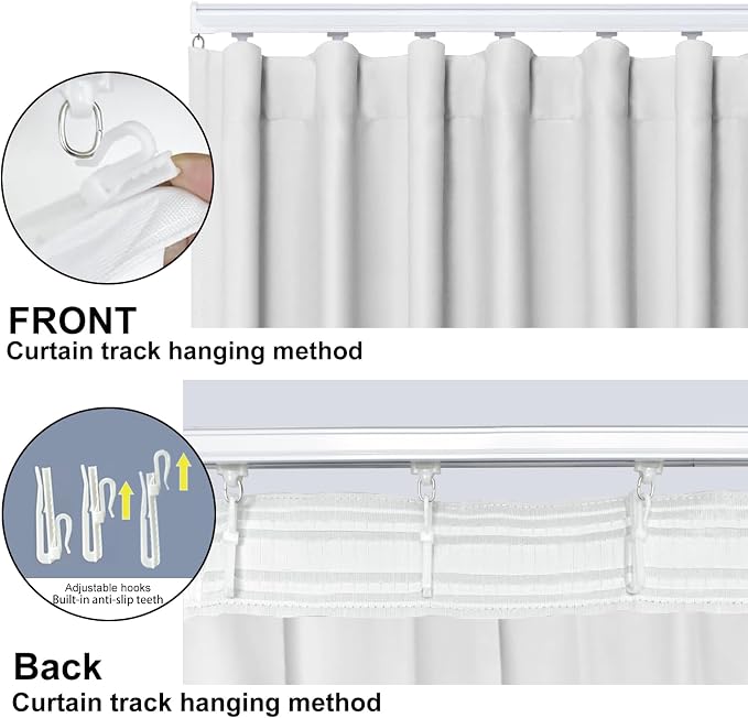 Room Divider Blackout Curtain Track Curtains Wall Dividers Panels Screen - Image 5