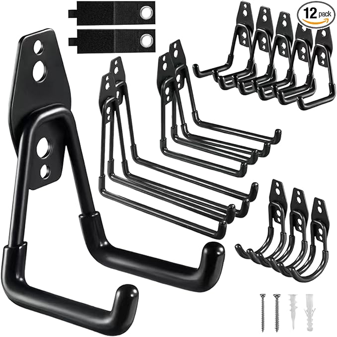 Garage Hooks, 12 Pack Wall Hooks by CRXCRC