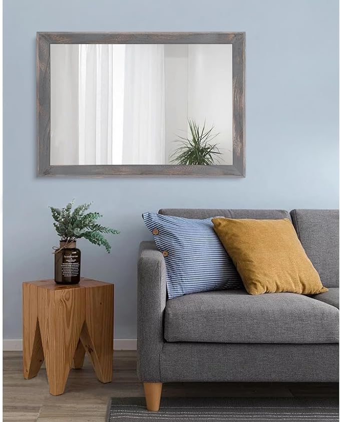 AAZZKANG Wooden Mirror Rectangle Rustic Mirrors - Image 7
