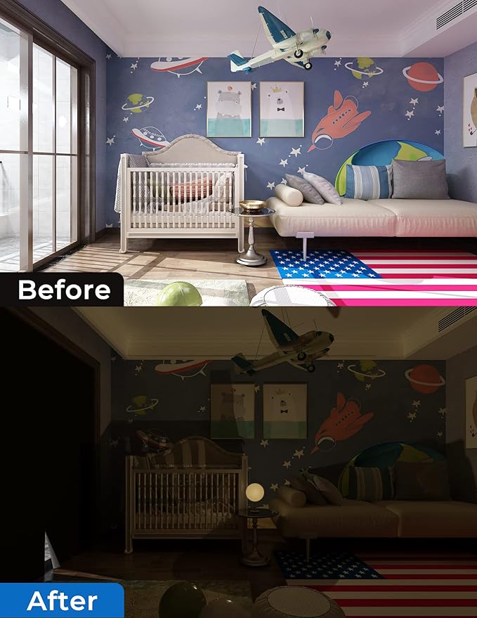 Sumobaby Blackout Curtains for Bedroom Portable 32"x60", No Drill Blackout - Image 6