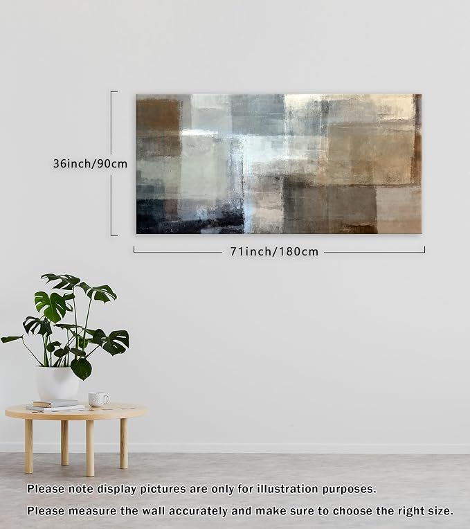 Baisuart A61298 Canvas Prints Abstract Wall Art Print Paintings Grey and Brown - Image 3