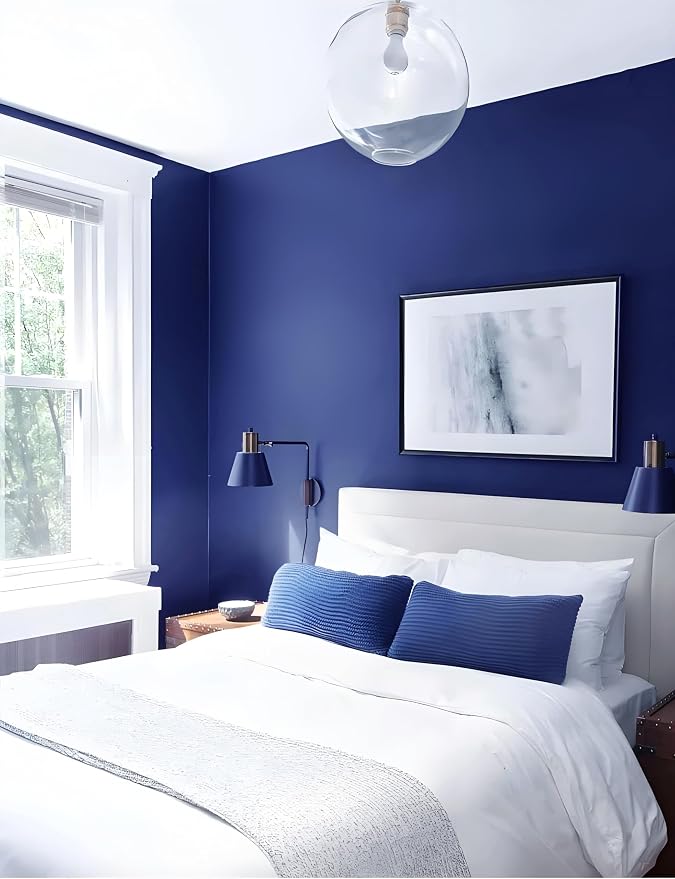 Safiyya Navy Blue Peel and Stick Wallpaper 393"x17.7" Contact Paper Decorative - Image 4